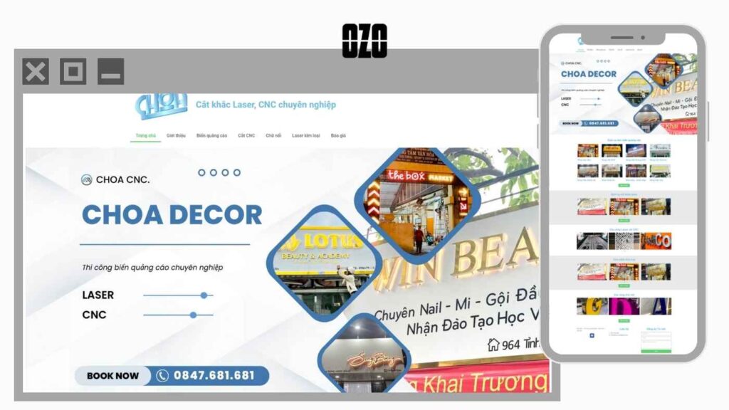 Dự án website choadecor.com - Nâng tầm thương hiệu cho Choa Decor