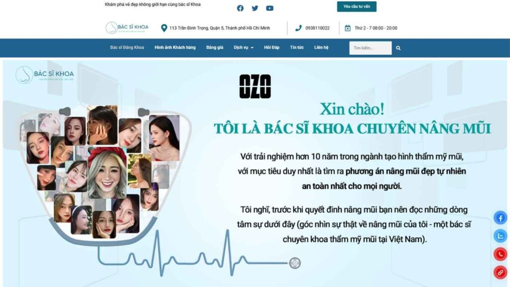 Dự án Website bacsikhoa.vn – Thiết kế bởi Ozo Nguyễn